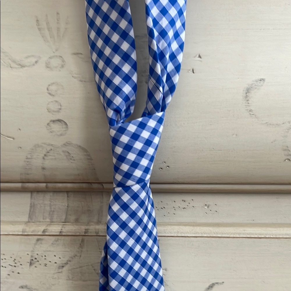 CREWCUTS TIE 52” - Blue and White Gingham - Picture 2 of 10